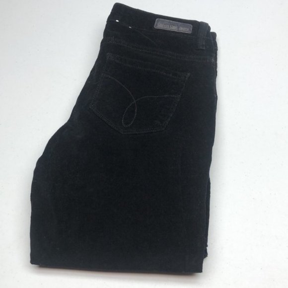 DESIGNER CALVIN KLEIN BLACK STRAIGHT CORDUROYS 4/26x29 LIKE NEW 🦋 - Picture 1 of 14